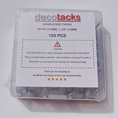 [Australia - AusPower] - decotacks® Upholstery Nails Decorative Tacks 7/16" - 100 Pcs [Pewter Finish] DX0511PW 