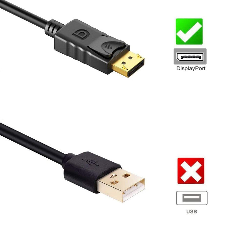 [Australia - AusPower] - Display Port to VGA,Anbear Displayport to VGA Converter Gold Plated (Male to Female) for DisplayPort Enabled Desktops and Laptops to VGA Converter Connect Displays 1PACK 