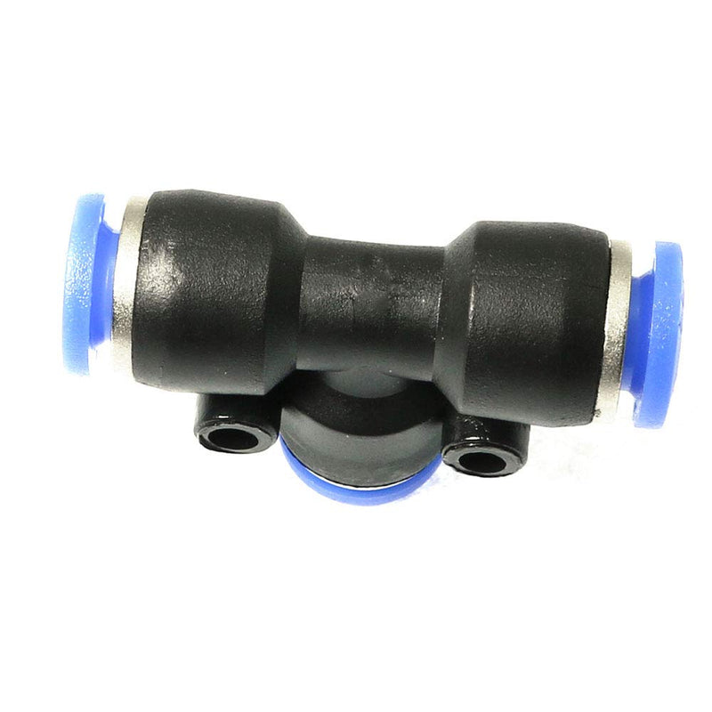 [Australia - AusPower] - LQ Industrial 1/4 inch Air Hose T Connector 4PCS 6x6x6mm Plastic Pneumatic Quick Push to Connect Tee Fitting 