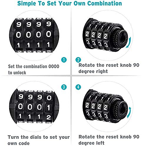 [Australia - AusPower] - Titanker Bike Lock, Bike Locks Cable 4 Feet Coiled Secure Resettable Combination Bike Cable Lock with Mounting Bracket, 1/2 Inch Diameter 