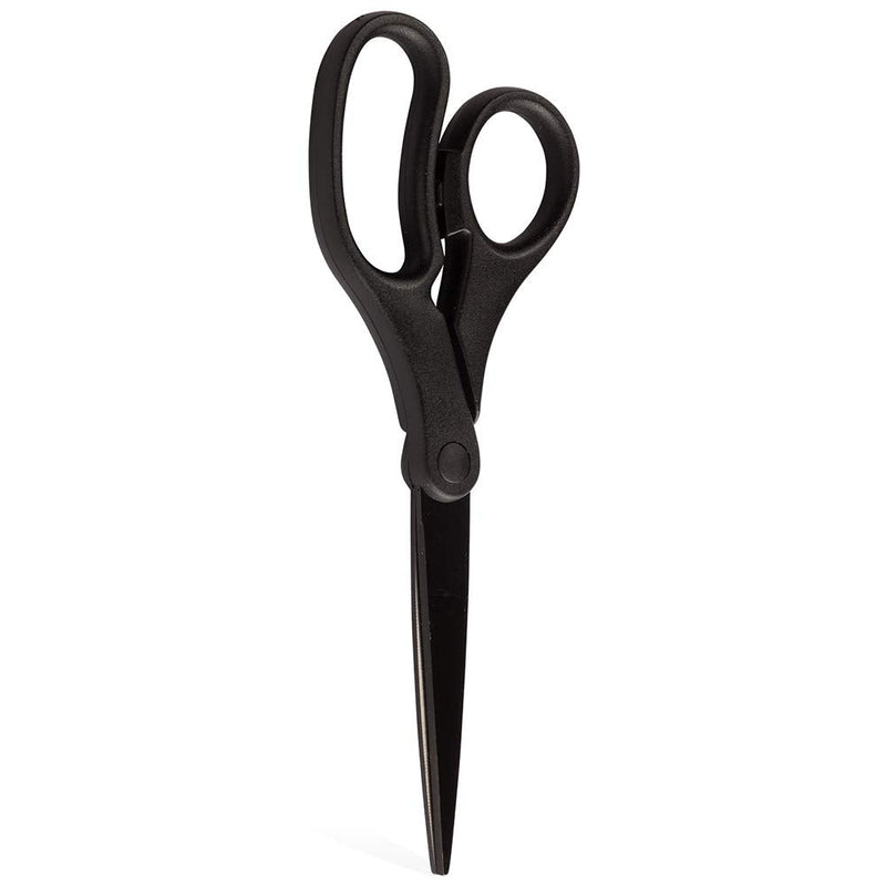 [Australia - AusPower] - JAM PAPER Multi-Purpose Precision Scissors - 8 Inch - Black - Ergonomic Handle & Stainless Steel Blades - Sold Individually 