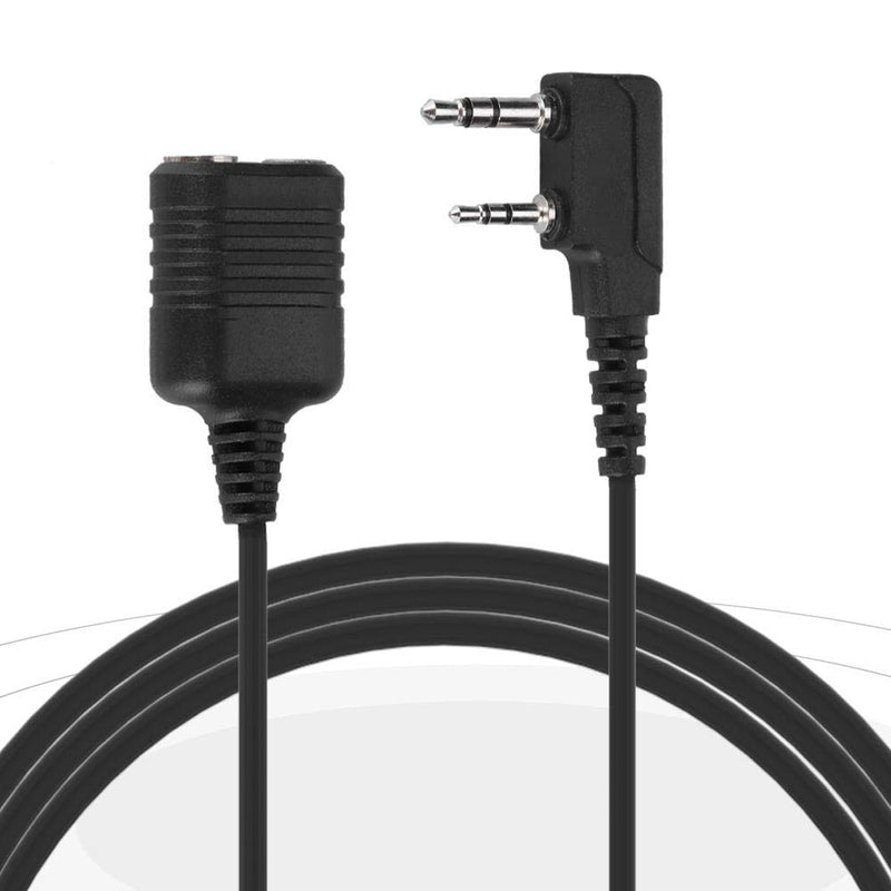[Australia - AusPower] - Bewinner Microphone Extension Cable for Kenwood Baofeng,K 2-Pin Handheld Microphone Cable for Walkie-Talkie Radio, 2-Pin Type K Speaker Microphone 