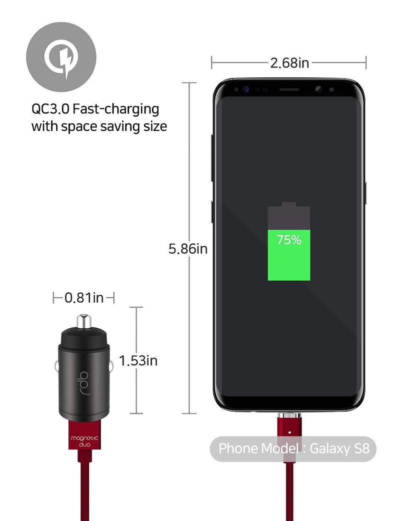 [Australia - AusPower] - REDBEAN USB C PPS Car Charger PD Max 30W Mini Flush Fit (Full Metal Zinc Alloy) Fast Charging Adapter Compatible with iPhone 13 Pro/Max/Mini/SE/XS/XR/8, Galaxy S20, AirPods Pro, and C Type Devices USB-C 