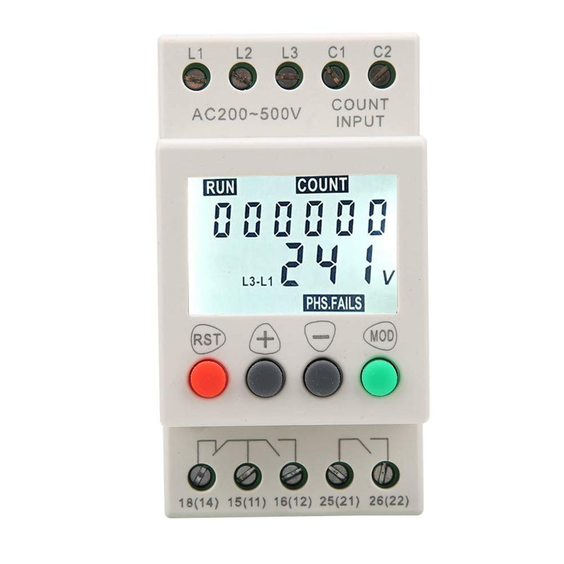[Australia - AusPower] - Voltage Protection Relay, 3 Phase Voltage Sequence Relay JVR800-2 Voltage Protection Relay Under Over Voltage Protector 