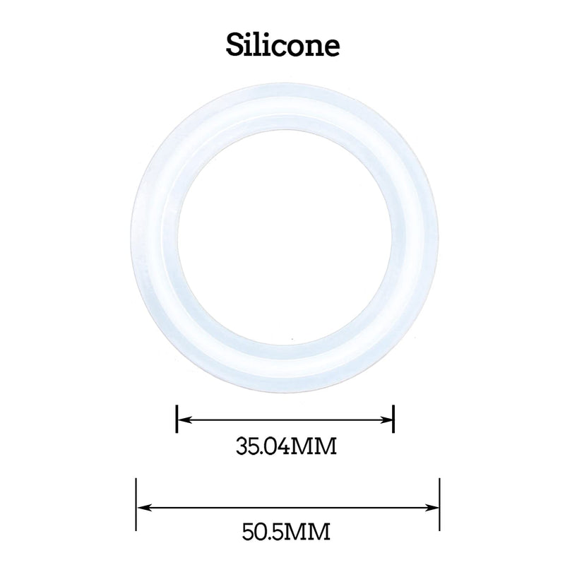 [Australia - AusPower] - QiiMii White Silicon Tri clamp Gasket for Tri clover fittings 1.5 inch(10 packs) 
