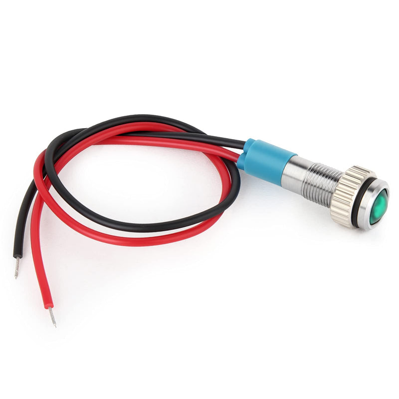 [Australia - AusPower] - GASHER 12V/24V/110V 20mA Energy Saving Indicator Light Mounting Hole Size 6mm Green Yellow Red Blue White 5 PCS 6MM（24V） 