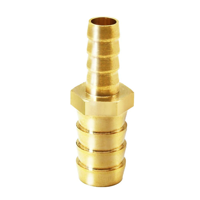 [Australia - AusPower] - Joywayus 3/8" to 1/2" Barb Fitting Reducer Hose Barb Splicer Hex Union Brass Fitting Water/Fuel/Air (Pack of 2) 