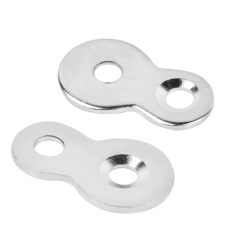 [Australia - AusPower] - 30 Pack Figure 8 Steel Desk Top Fastener Clip with Screws - Heavy Duty Figure-Eight Fasteners Clips Attaching a Table, Solid Steel, 12 Gauge 