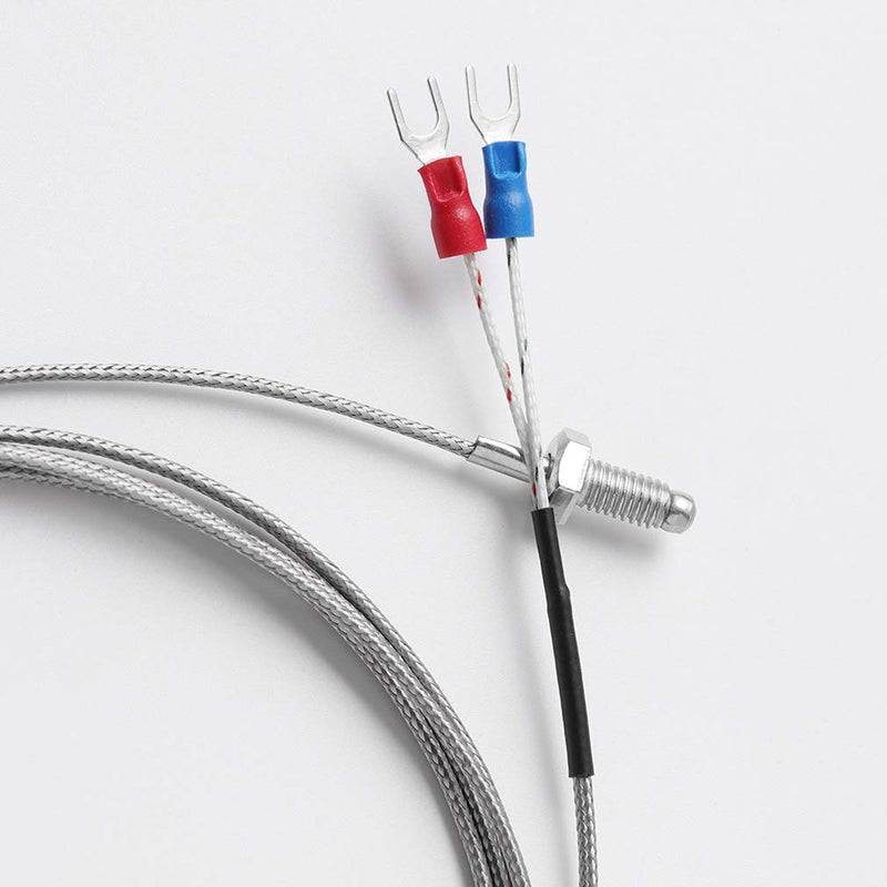 [Australia - AusPower] - HiLetgo 5pcs K Type Temperature Sensor Temperature Probes M6 Screw Thermocouple Stainless Steel Probe Length 1M 