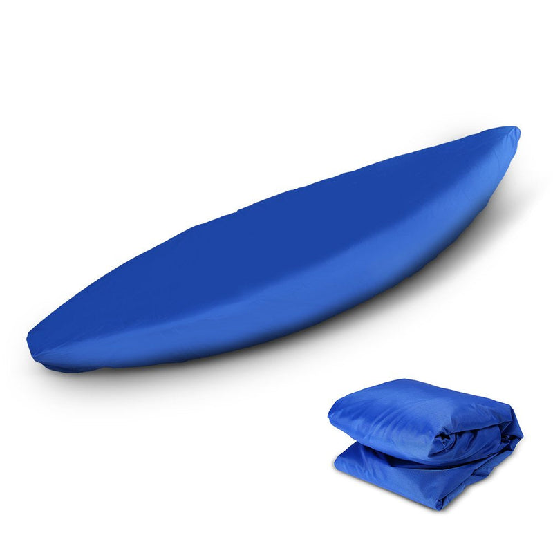 [Australia - AusPower] - Relaxyee Kayak Cover Waterproof Kayak Canoe Cover Storage Dust Cover UV Protection Paddle Board Cover Fishing Boat Sunblock Shield for Outdoor Storage Blue 6.9-8.2 ft 