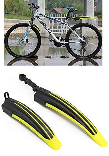 [Australia - AusPower] - Adjustable Road Mountain Bike Bicycle Cycling Tire Front/Rear Mud Guards Mudguard Fenders Set Black-1 