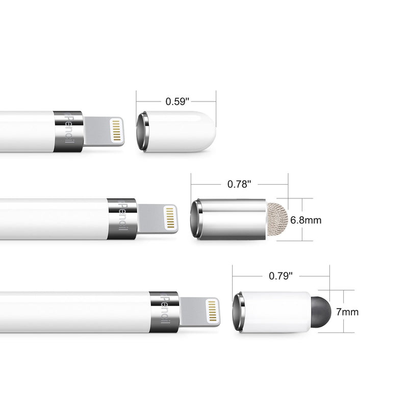 [Australia - AusPower] - Pen Caps Compotable with Apple Pen silver+white 
