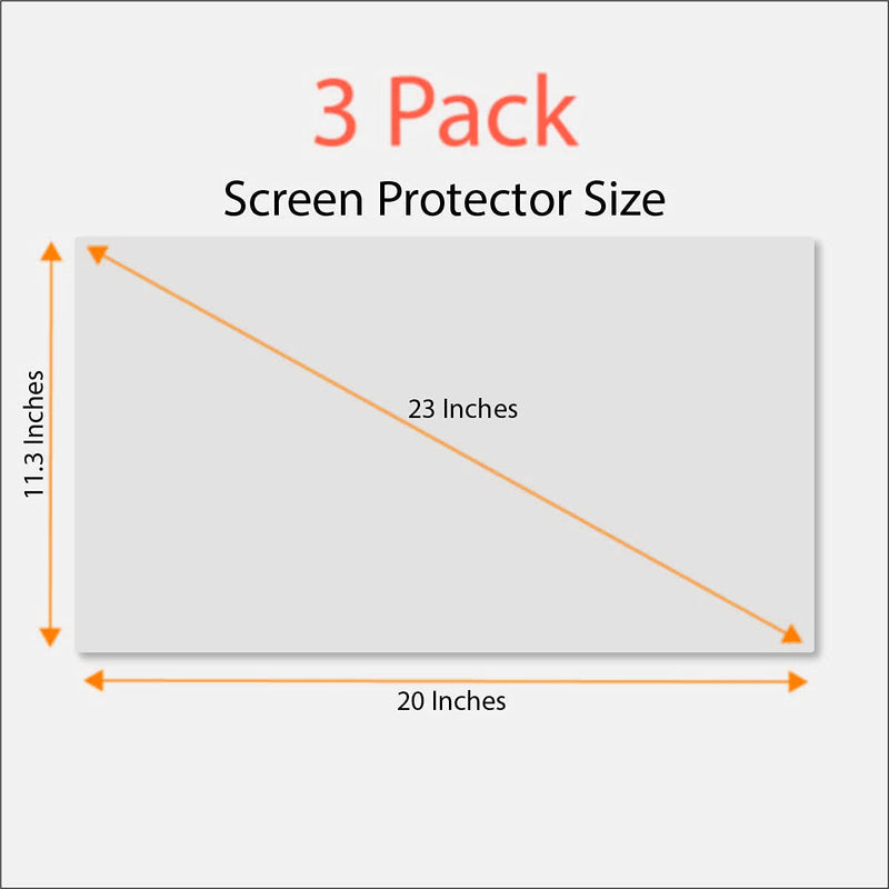[Australia - AusPower] - Anti-Glare and Anti Finger Print Screen Protector (3 Pack) for 23 Inches Widescreen Desktop Monitor 23" Screen Protector 
