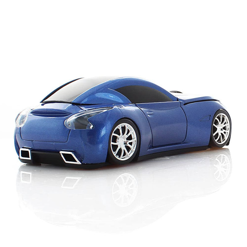 [Australia - AusPower] - Aikchi Wireless Sports Car Mouse, Wireless Desktop Laptop Computer Mouse 2.4GHz Optical Mice for YFND (Blue) Blue 