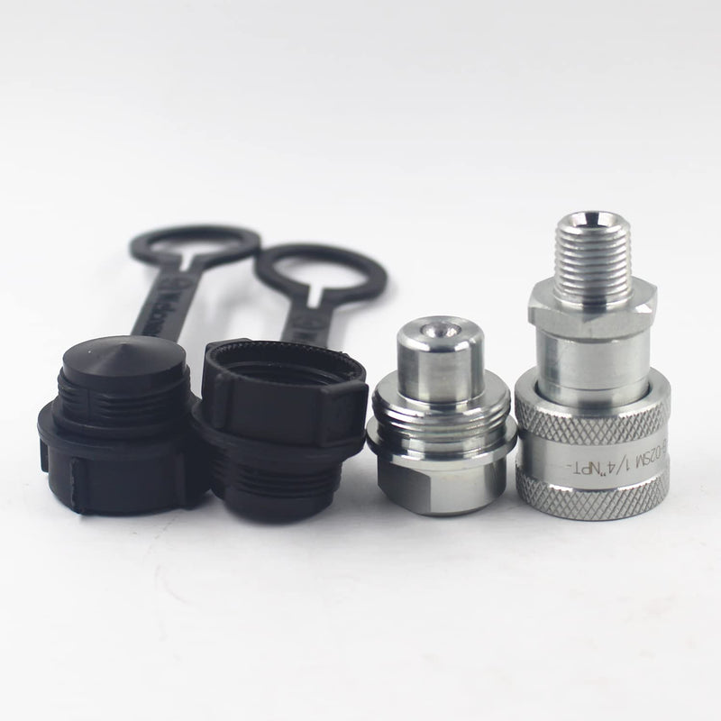 [Australia - AusPower] - KZE-B-02 1/4'' NPT Set 10,000psi High Pressure Hydraulic Quick Connect Coupling Quick Coupler Replaces Enerpac A-630 