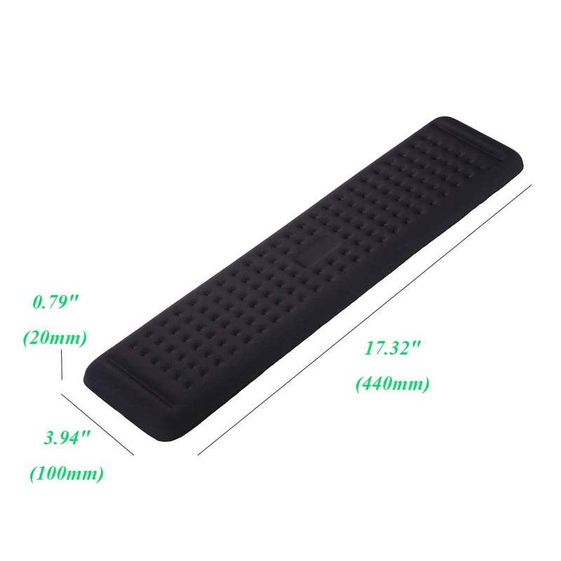 [Australia - AusPower] - Aelfox Wide Keyboard Wrist Rest Comfortable, Gaming Large Wrist Pad for Keyboard Ergonomic Computer Wrist Support, Memory Foam, Wrist Pain Relief for Home Office, PC, Laptop（17.32 x 3.94 x 0.79 Inch） 