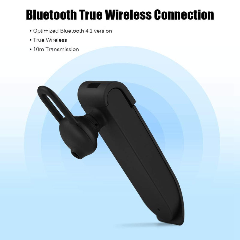 [Australia - AusPower] - Mini TWS Ear Hook Type Translation Earphone, Bluetooth V4.1 Wireless Language Translator Earbuds, Portable HiFi Audio Instant Voice Translator Device, with 1 Pair Earmuff 