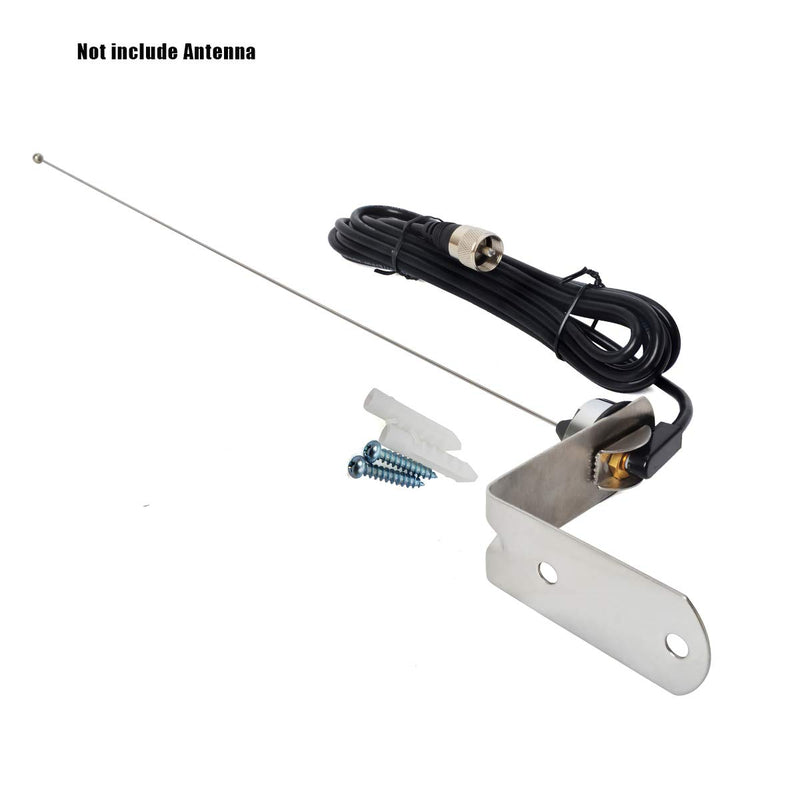 [Australia - AusPower] - HYS TCJ-N1 3/8" to 3/4" Hole Mount with NMO Bracket L Shape Fender Mount 13'/About 4m RG-58 Coax Cable NMO to PL259 for All VHF/UHF/CB Radio NMO Antenna 