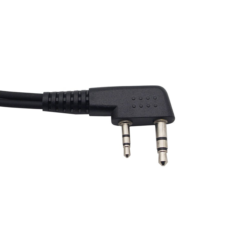 [Australia - AusPower] - GoodQbuy 2Pcs 2-Pin Covert Surveillance Acoustic Tube Earpiece MIC is Compatible with Kenwood QUANSHENG TYT BAOFENG UV5R 666s 888S Retevis H-777 2 Way Radio Walkie Talkies 