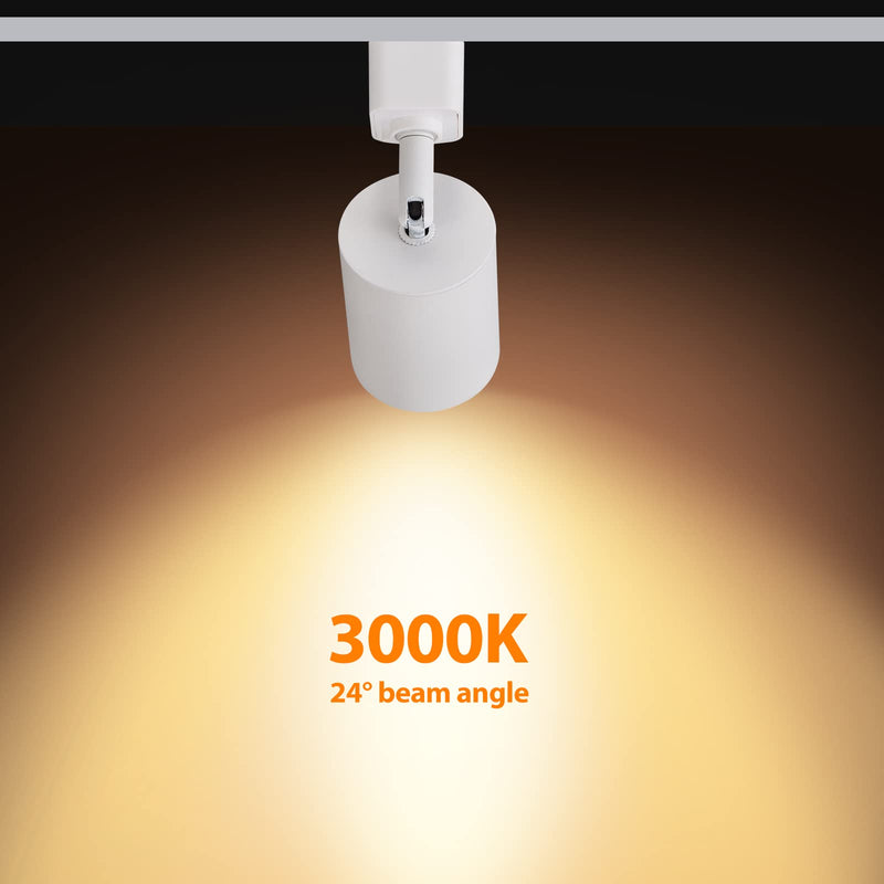 [Australia - AusPower] - VANoopee 10W Dimmable LED Track Lighting Heads H Type Track Light Replacement Fixtures Bright 3000K Warm White Ceiling Spotlight for Accent Task Art, Flicker Free CRI90+ 24Â° 800lm White, Pack of 1 
