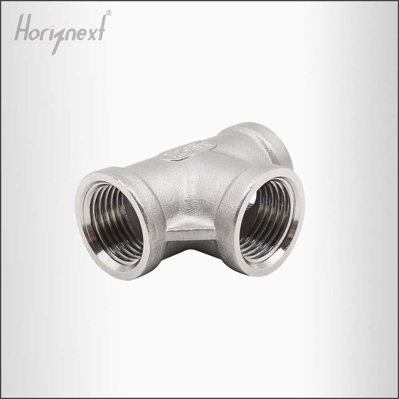 [Australia - AusPower] - Horiznext NPT1/2 female thread stainless steel pipe t fitting,3 way 3/4 inch I.D. thread tee metal cast coupler 