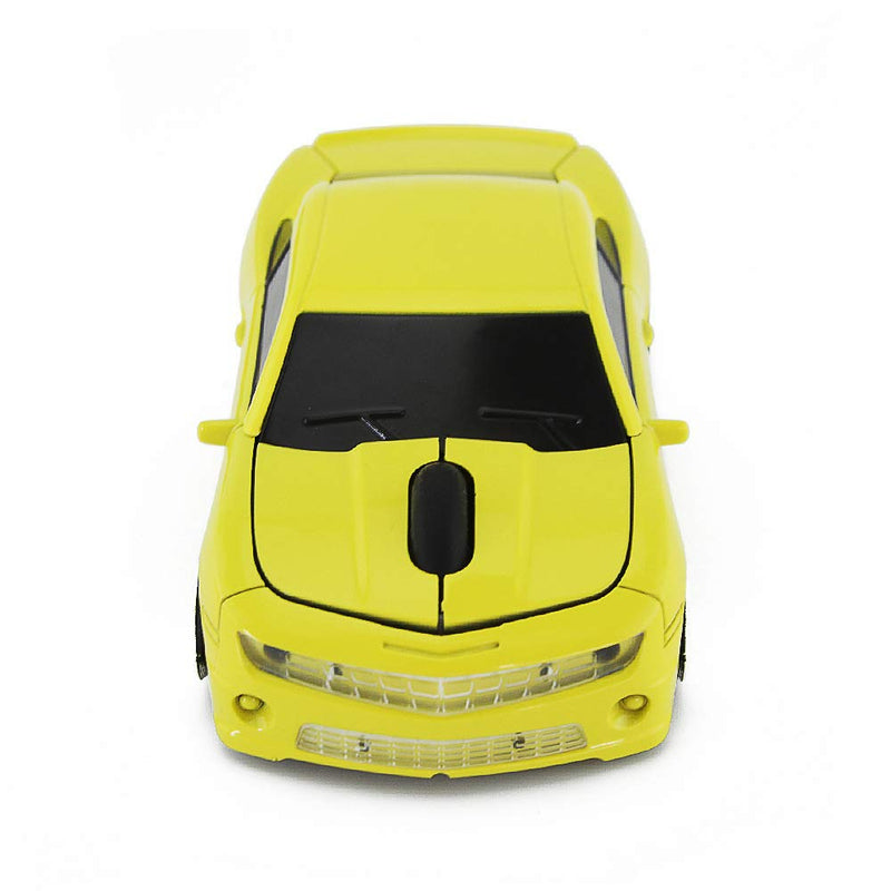 [Australia - AusPower] - Ai5G for CL Car Mouse Wireless Sport Car Shape Mouse Laptop Desktop Computer Mouse Optical Mice with 2.4GHz Nano USB LED Headlight (Yellow) Yellow 