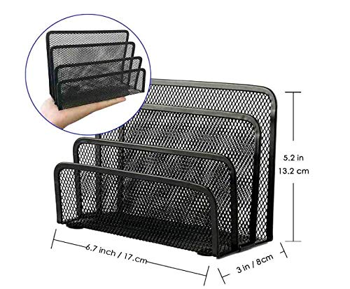 [Australia - AusPower] - Wikkiv Desktop Mail Organizer 2 Packs Small File Letter sorter for Any Home or Office Desk File Organizer Mail Sorter(6.7''3''5.2'') 2 Pack 