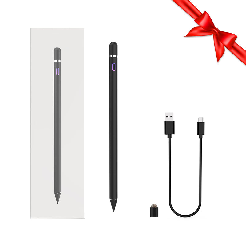 [Australia - AusPower] - Stylus Pens for Touch Screens, Upgraded Pencil Compatible with iPad Generation Pro Air Mini iPhone Galaxy Surface Kindle Fire Android Alternative Tablet Stylist Smart Digital Drawing Pen (Jet Black) Jet Black 