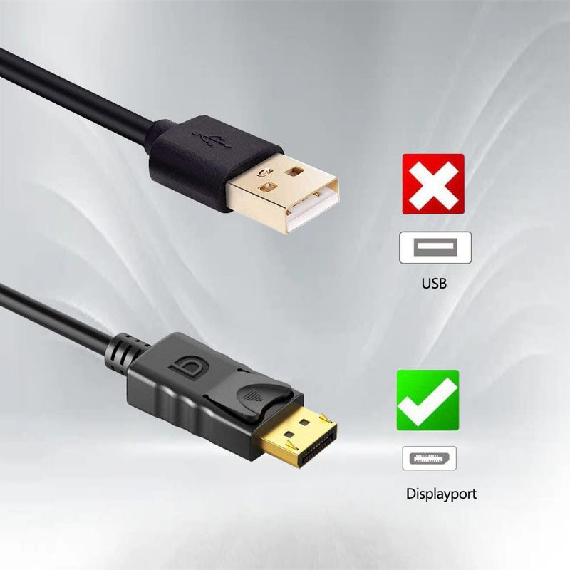 [Australia - AusPower] - DisplayPort to DVI Adapter,Anbear Display Port to DVI-D Adapter (Male to Female) Compatible with Computer,Desktop,Laptop,PC 1 Pack 
