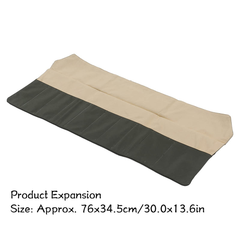 [Australia - AusPower] - Raguso Gardening Tool Bag Bonsai Tool Bag Practice Light Weight Bonsai Tool Roll Canvas Bonsai Tool Case Multifunctional Tool Pocket Bag for Bonsai 