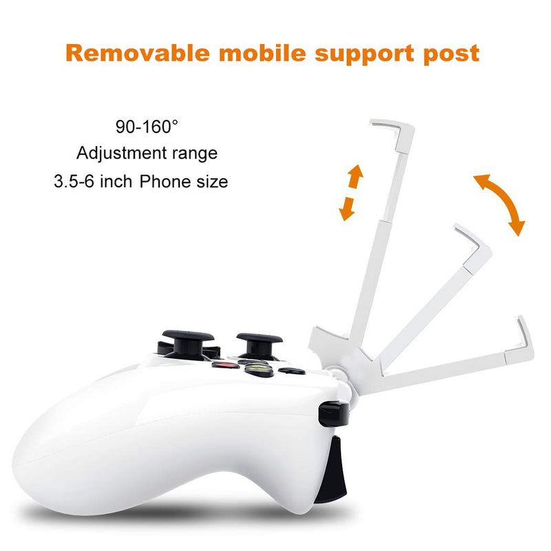 [Australia - AusPower] - PXN 6603 MFi Certified Wireless Game Controller, Gaming Controller Joypad with Adjustable Clamp Holder Compatible (White MFI Gaming Controller) White MFI Gaming Controller 