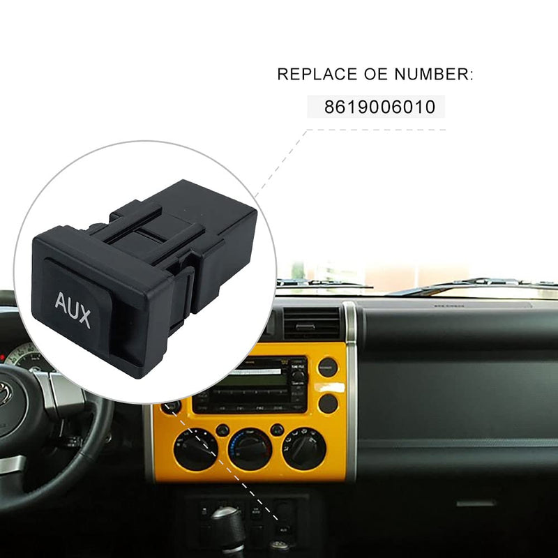 [Australia - AusPower] - Aux Port Replacement - Compatible with 2005-2012 Toyota Prius Yaris FJ Cruiser Lexus ES350 LS460 - Replaces 86190-06010 86190-53010 - Auxiliary Input Adapter Aux Jack Aux Input Car Stereo Jack 