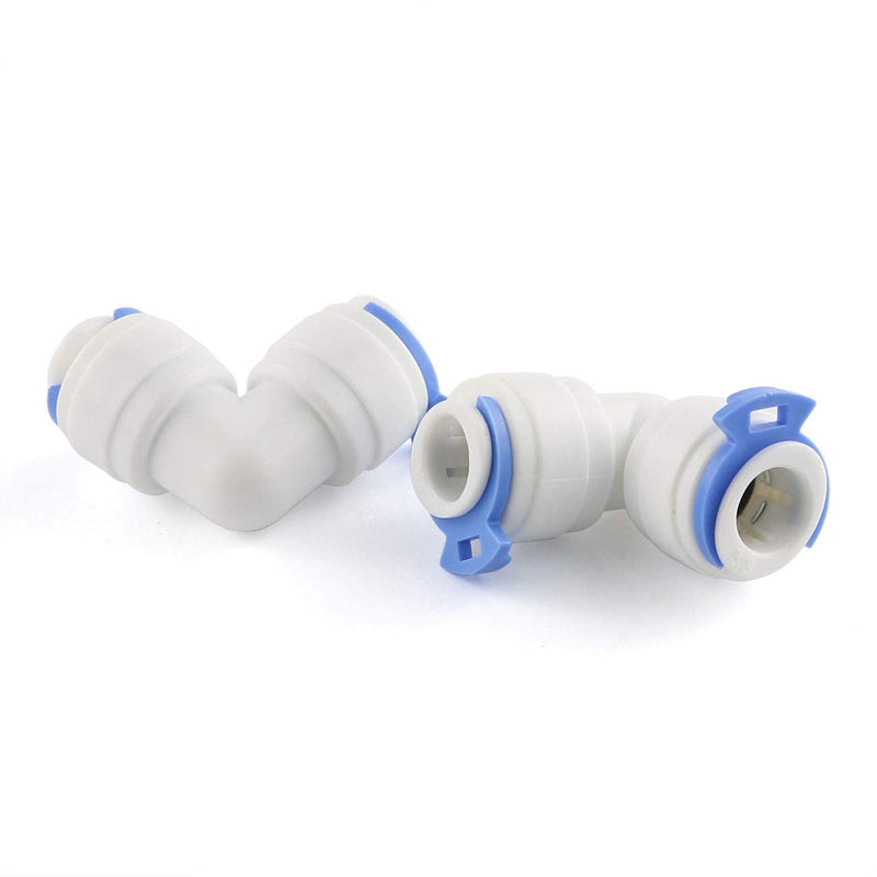 [Australia - AusPower] - E-outstanding 12pcs Reverse Osmosis Aquarium Quick Fittings with Locking Clips 3/8" OD RO Water Filter Hose Tube Quick Fitting Connection 