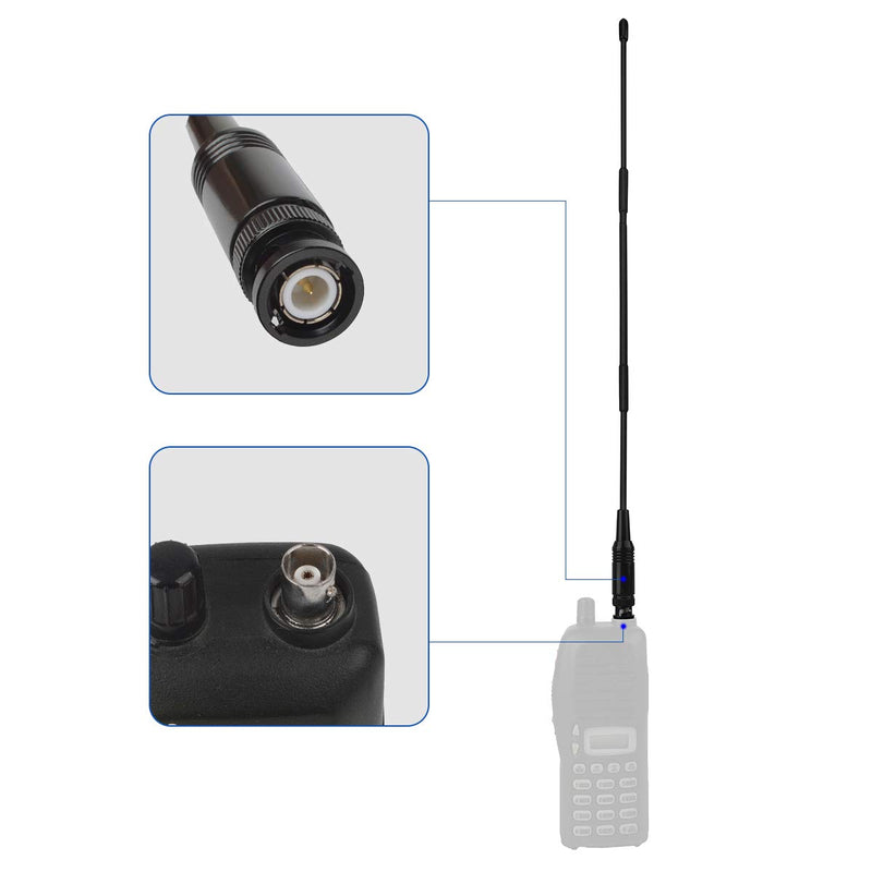 [Australia - AusPower] - HYS 27Mhz 13-Inch BNC-Male Antenna for CB Handheld/Portable Radio with BNC Connector Compatible with Cobra Midland Uniden Anytone CB Radio 