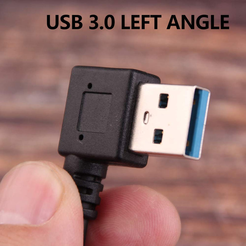 [Australia - AusPower] - USB C 90 Degree Right Angle Cable Extension USB 3.0 Type c Cable Left & Right Angle Male by Oxsubor(20CM,8IN)(2 Pack) 