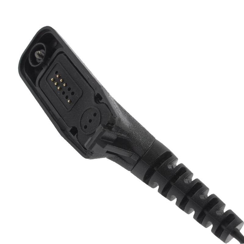 [Australia - AusPower] - KENMAX® 3' 2-Wire Covert Acoustic Tube Earpiece Coil Earbud Audio Mic Surveillance Kit with Replacement Medium Earmold Earbud for Motorola APX-6000 DP4400 DGP-5050 XiR P8268 XPR-7580 