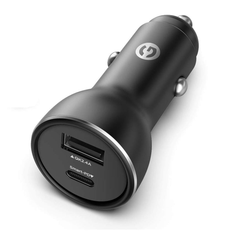 [Australia - AusPower] - PD Compatible with iPhone 12/13 Car Charger - Apple Certified USB C to Lightning Cable (Ultra-Fast Charging) Dual Port Vehicle Adapter for iPhone 8/8 Plus, Xr, Xs,11, Pro Max, 12, 13 and SE (30W) 