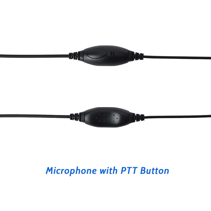 [Australia - AusPower] - TWAYRDIO Radio Earpiece with Mic for Midland Walkie Talkie D-Shape Headset Microphone with Push-to-Talk for GXT1050VP4 GXT1000VP4 GXT1000X3VP4 GXT1030VP4 LXT600VP3 LXT500VP3 GMRS Radios (2Packs) 