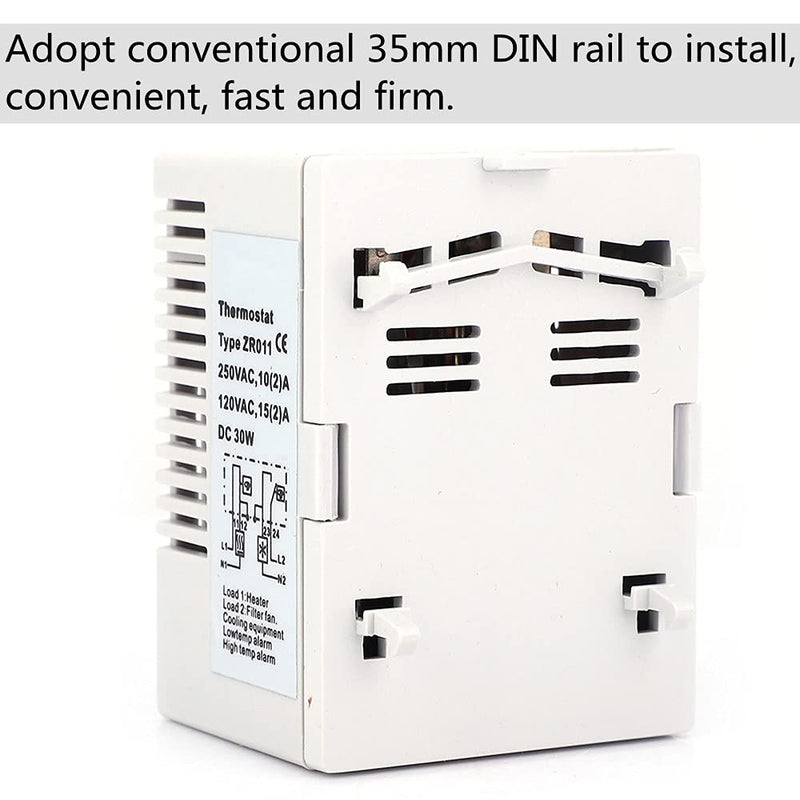 [Australia - AusPower] - ZR011 Temperature Switch, IP20 Thermostat Open/Close Adjustable Thermostat Temperature Controller Switch(ZR011) 