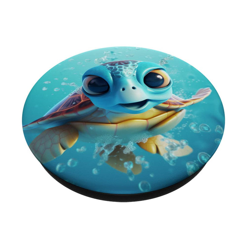[Australia - AusPower] - Sea Turtle in Ocean Sea Turtle PopSockets Swappable PopGrip Black 