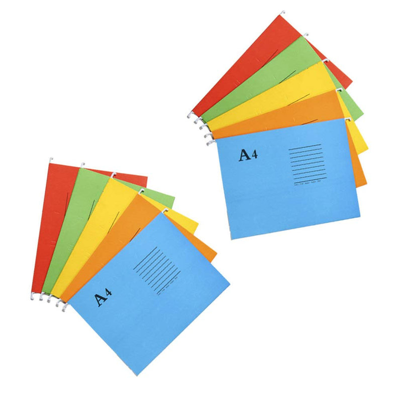[Australia - AusPower] - SUPVOX 10pcs Hanging File Folders Colorful File Holders A4 Suspension File Folder (Mixed Color) 