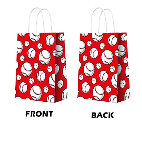 [Australia - AusPower] - Baseball Bag, Baseball Print Paper Bags for Baseball Party Supplies Party Decorations- Baseball Party Bags Party Favor Goody Treat Candy Gift Bags for Kids Adults Birthday Party Decor- 16 PCS 