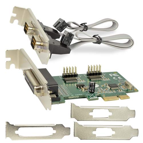[Australia - AusPower] - X-MEDIA XM-PEX-1P2S PCI-E Parallel Serial Combo Card, (1) Parallel, (2) Serial RS232 PCI Express (PCIe x1) Adapter Card - WCH382L Chipset - Supports ECP/EPP/SPP & 16C550 UART 