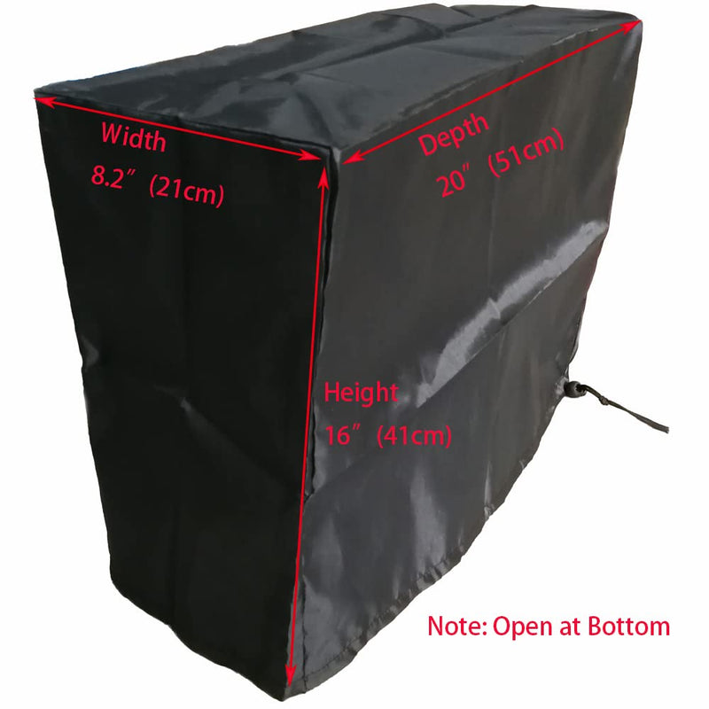 [Australia - AusPower] - CPU Dust Cover, Computer Desktop PC Mid-Tower [Antistatic, Waterproof] Jacket Protector, PC Case, Computer Dust Cover with Adjustable Elastic Cord (8.2W x16H x20D) 8.2''W x 20''D x 16''H Black 
