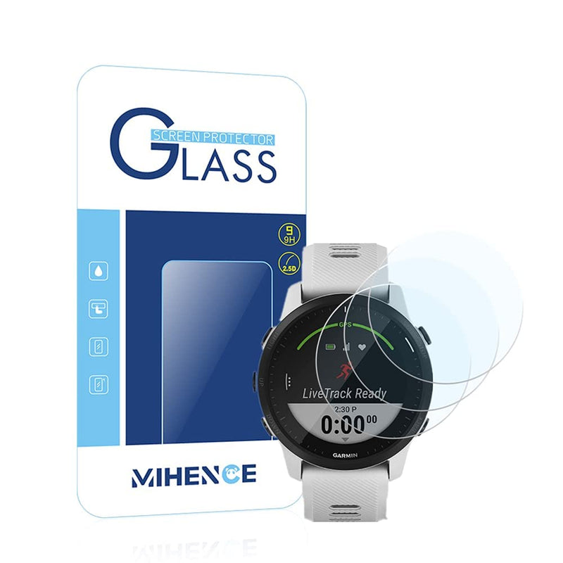 [Australia - AusPower] - MIHENCE Compatible for Garmin Forerunner 945 LTE Screen Protector, 9H Anti-Scratch Premium Real Tempered Glass Screen Protector for Garmin Forerunner 945 LTE Smartwatch (3PCS) 