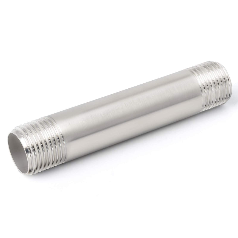 [Australia - AusPower] - TAISHER 2PCS Stainless Steel Pipe Fittings, 1/2" NPT x 1/2" NPT Male Threaded, 4" Length Nipple Cast Pipe 1/2" NPT(Male x Male) 4"(100mm) Length 