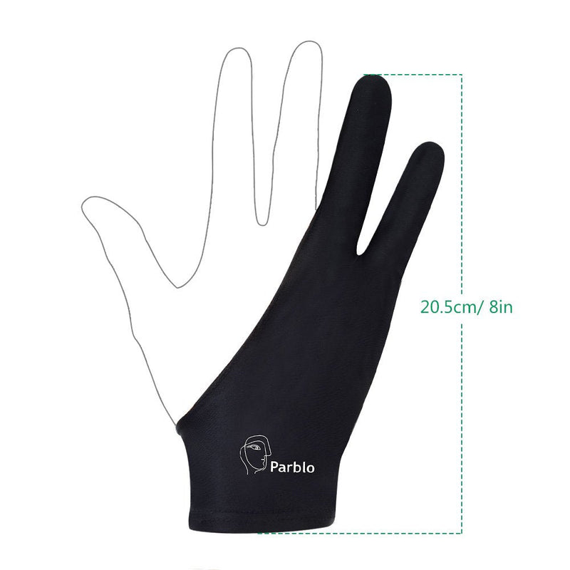 [Australia - AusPower] - Parblo PR-01 Two-Finger Glove for Graphics Drawing Tablet Light Box Tracing Light Pad 1 Pack 