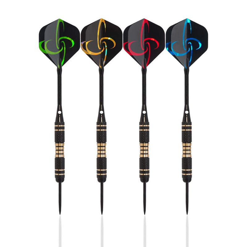 [Australia - AusPower] - Wolftop 12 Pack Steel Tip Darts 22/23 Grams, Professional Darts Metal Tip Set with Aluminum Shafts, Standard Flights, Rubber O'Rings and Extra Dart Sharpener 22 g 
