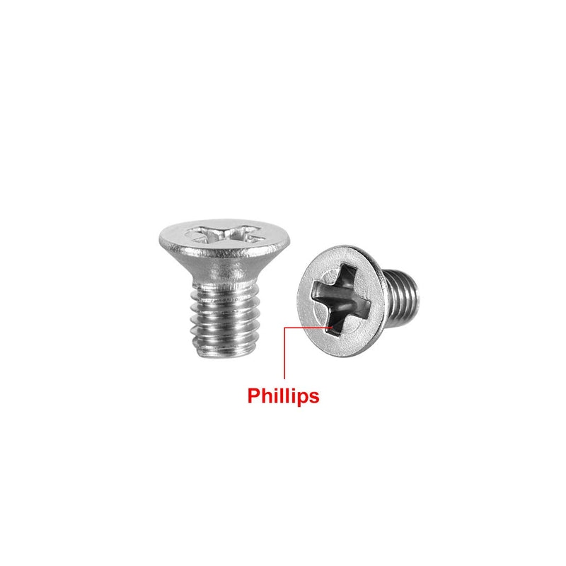 [Australia - AusPower] - uxcell M3x5mm Flat Head Machine Screws, Phillips Cross Screw, 304 Stainless Steel, Fasteners Bolts 50Pcs 
