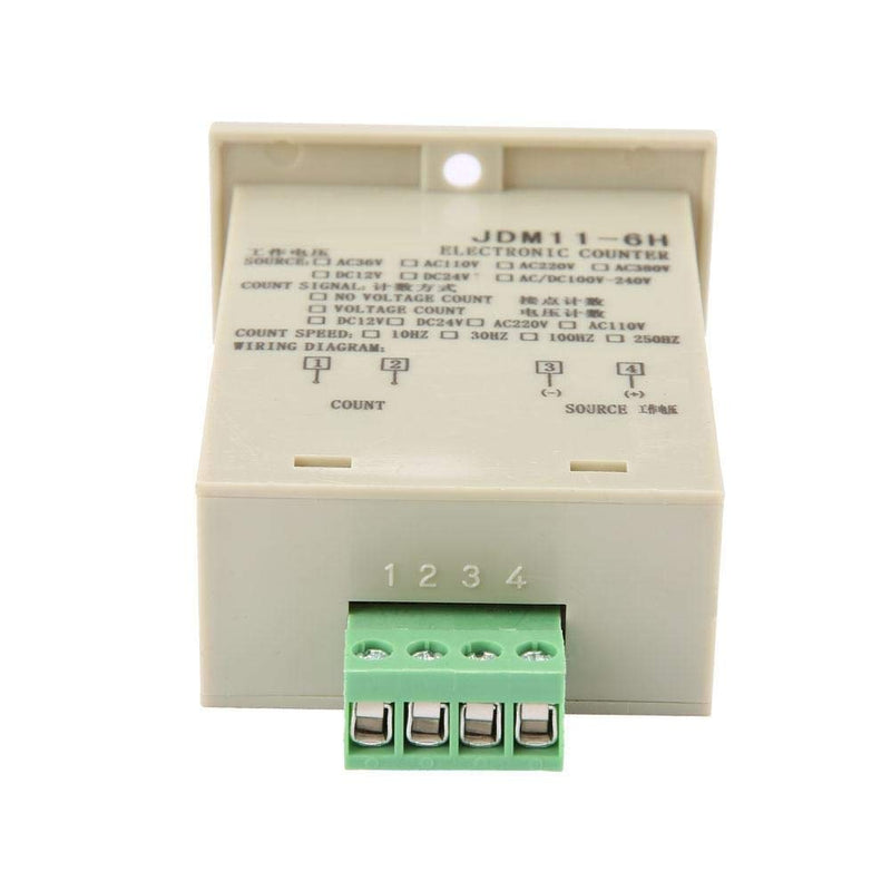 [Australia - AusPower] - DIGITEN 0-999999 Digital LED Counter Electronic Counter Mini Customer Traffic Counter Electronic Totalizer (DC24V) (DC24V) 